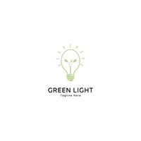 green light bulb logo vector