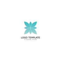logo template flower gradient color vector