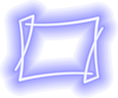 Abstract neon frame with transparent background. png