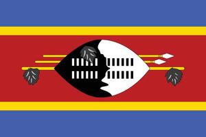 National Flag of Eswatini. Eswatini Flag. vector