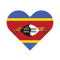 National Flag of Eswatini. Eswatini Flag. Eswatini Heart flag. vector