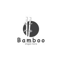 bambú logo resumen diseño vector