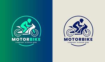 automovilismo logo plantilla, Perfecto logo para carreras equipos, moto, motocicleta comunidad, motocicleta logo concepto vector