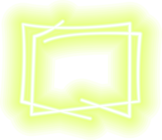 Abstract neon frame with transparent background. png