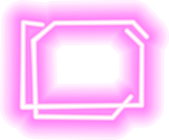 Abstract neon frame with transparent background. png