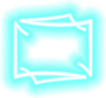 Abstract neon frame with transparent background. png