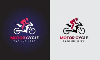 Motorsport logo template, Perfect logo for racing teams, motorbike, motorcycle community, motorcycle logo concept vector