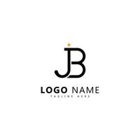 jb letra logo creativo diseño vector