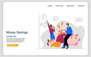 Business concept of website banner on theme of productivity of investment, profit and financial growth. Savings account and budget planning, profitable company project launching. vector