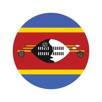 National Flag of Eswatini. Eswatini Flag. Eswatini Round flag. vector