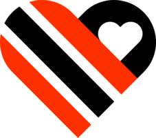 abstrakt rot und schwarz Herz Symbol png