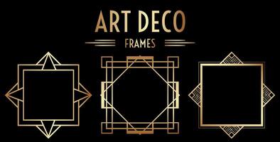 Geometric Gatsby Art Deco Border or Frame Design vector