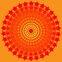 resumen redondo modelo en el formar de estrellas arreglado en un circulo en un naranja antecedentes vector