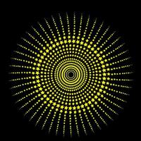 Round golden pattern in the form of a mandala on a black background vector