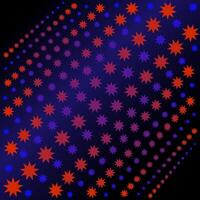 Pattern in the form of multi-colored stars on a black background vector