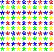 Seamless texture in the form of multi-colored flowers on a white background vector