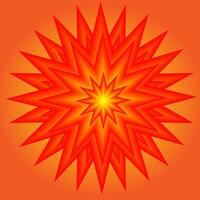 Abstract pattern in the form of an orange star vector