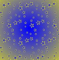 Abstract pattern in the form of golden stars on a blue background vector