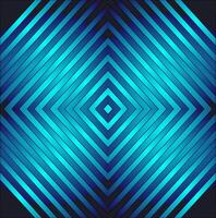 Blue abstract geometric pattern in the form of a square on a black background vector