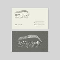 Eyebrows or Brows Artist Business Card Design Template vector