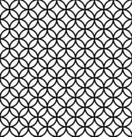 Seamless geometric pattern in the form of a lattice of circles on a white background vector