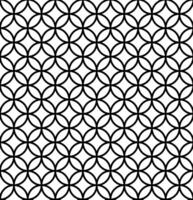 Seamless geometric pattern in the form of a lattice of circles on a white background vector