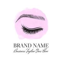 Eyebrow and Lashes Makeup Artist Logo vector