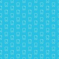 Light Blue Dental Seamless Pattern Design with Tooth Outline vector
