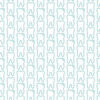 Outline Teeth Dental Seamless Pattern Design vector