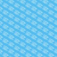 Light Blue Dental Pattern Design with Teeth vector