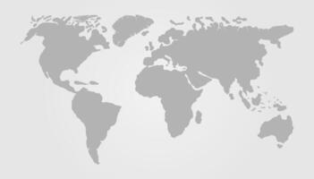 Gray World Map Illustration Design vector