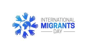 International Migrants Day Logo Icon on Isolated White Background vector