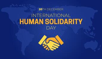 Blue International Human Solidarity Day Background Illustration vector