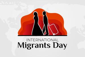 International Migrants Day Background Illustration vector