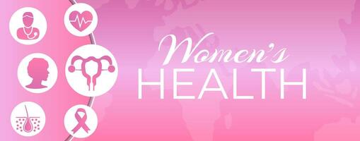 Women's Health Medical Background Illustration vector