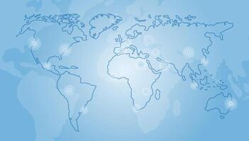 Blue Corporate World Map Illustration Design vector