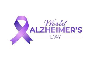 mundo Alzheimer día aislado logo icono vector