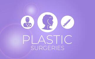 Purple Plastic Surgeries Background Illustration Banner vector