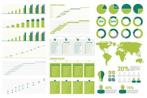 infografía gráfico elementos colección vector