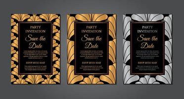 Elegant Art Deco Invitation Design vector