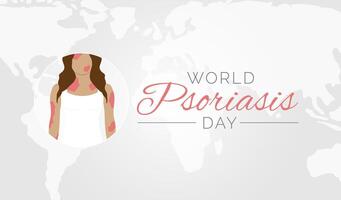 Light World Psoriasis Day Background Illustration Banner vector