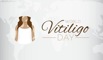 ligero mundo vitiligo día antecedentes ilustración vector