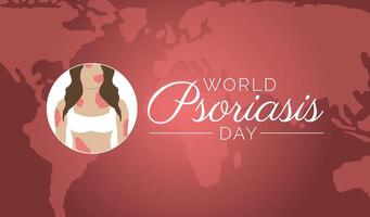 Red World Psoriasis Day Background Illustration vector