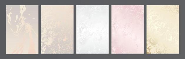 Light Abstract Texture Set in Pastel Colors. Wedding Invitation Background vector