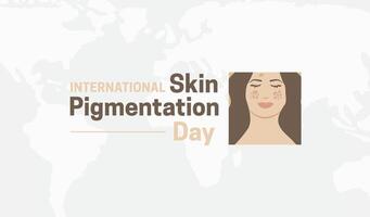 Light International Skin Pigmentation Day Illustration Background Design vector