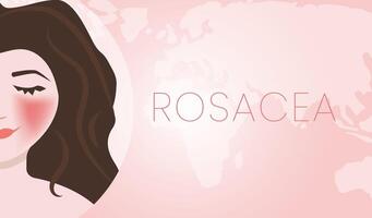 Beautiful Rosacea Skin Illness Background Illustration Design vector