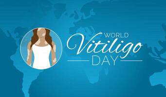 World Vitiligo Day Blue Background Design vector