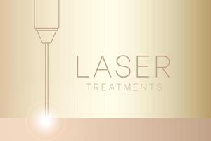 Gold Laser Treatments Minimal Elegant Background Design vector