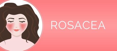 Rosacea Pink Skin Illness Background Illustration vector