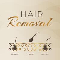 Hair Removal Gold Illustration Background vector